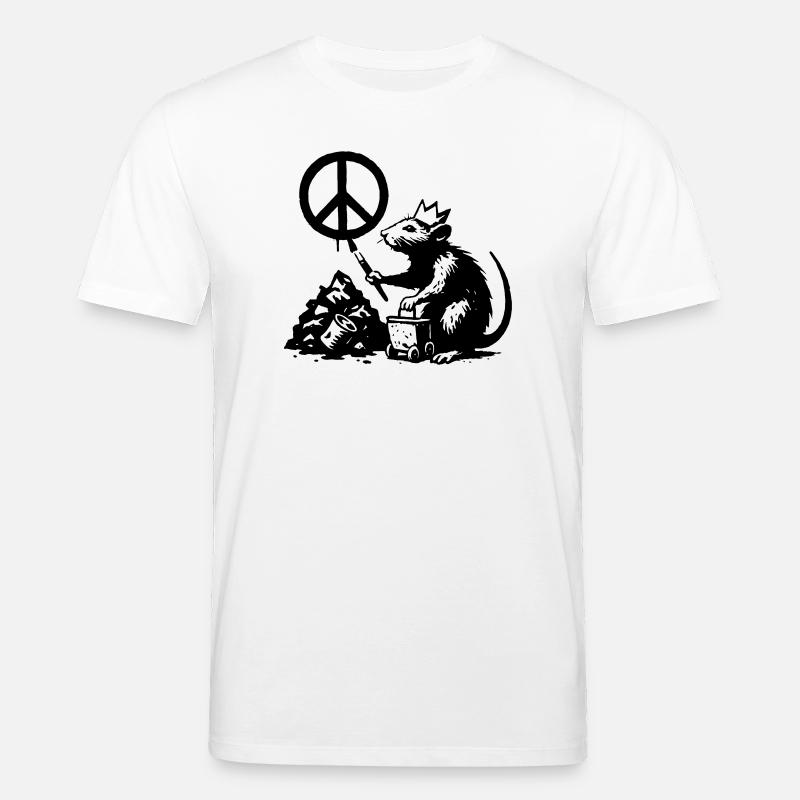 Ratte fordert Frieden - Stanley/Stella Unisex Bio-T-Shirt CREATOR  - Weiß