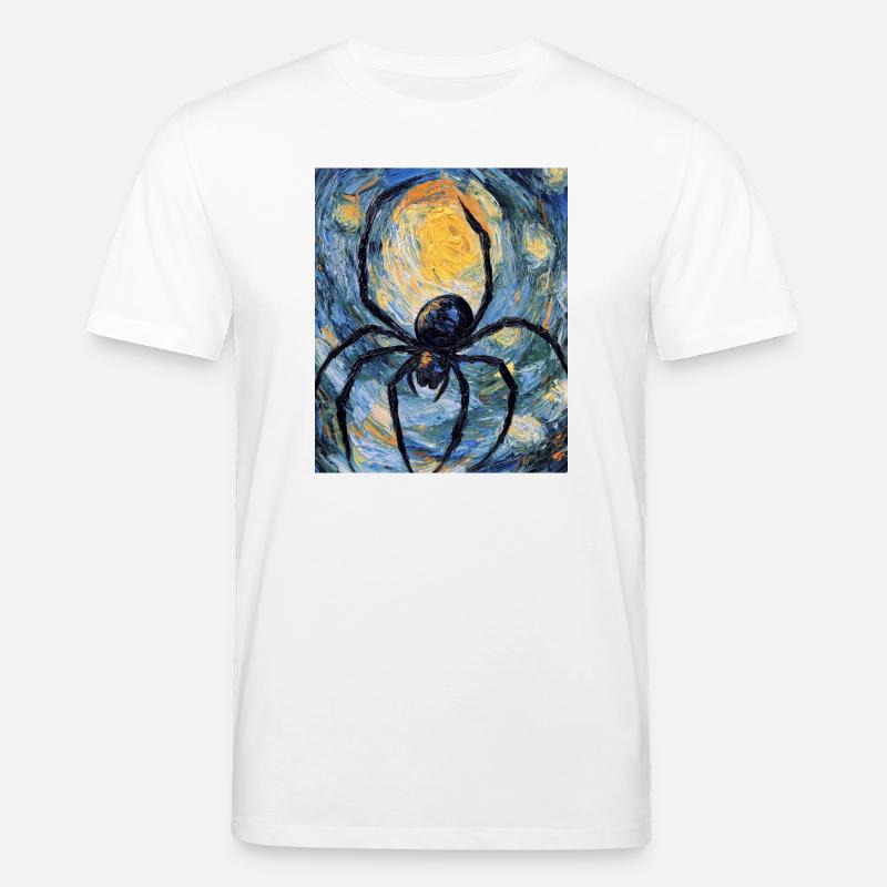 araignées araignées Halloween style Van Gogh - T-shirt bio CREATOR Stanley/Stella Unisexe - blanc