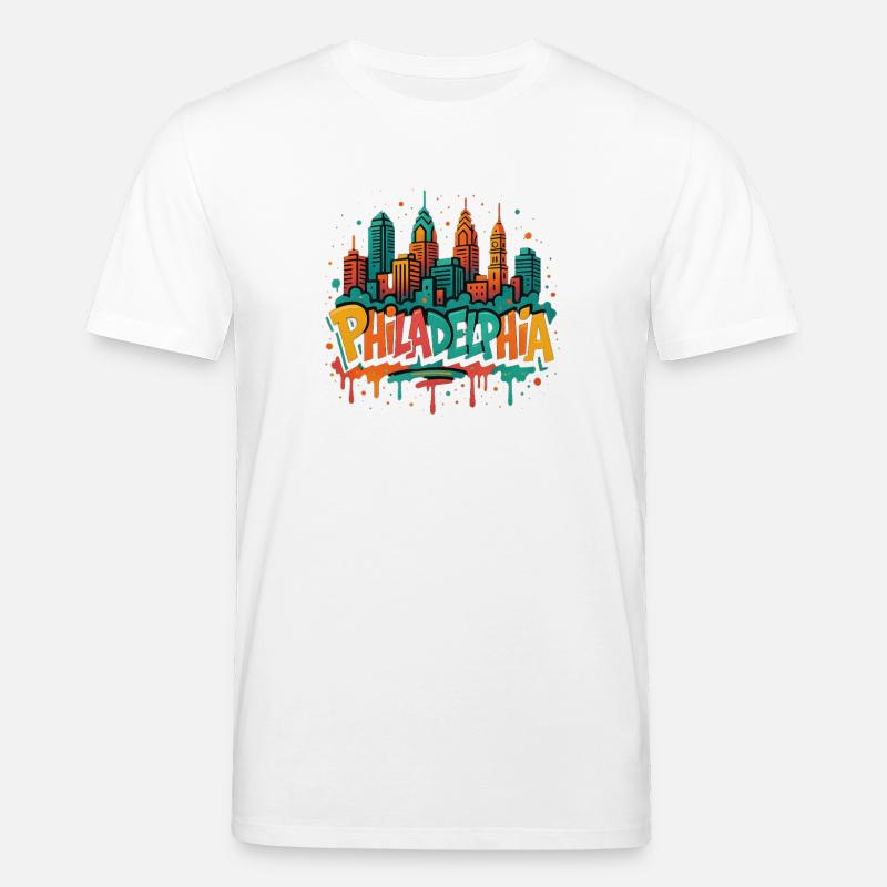 Philly Graffiti Skyline - Stanley/Stella Unisex Bio-T-Shirt CREATOR - Weiß