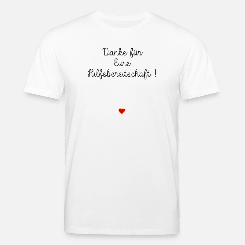 Herz Danke Hilfsbereitschaft - Stanley/Stella Unisex Bio-T-Shirt CREATOR  - Weiß