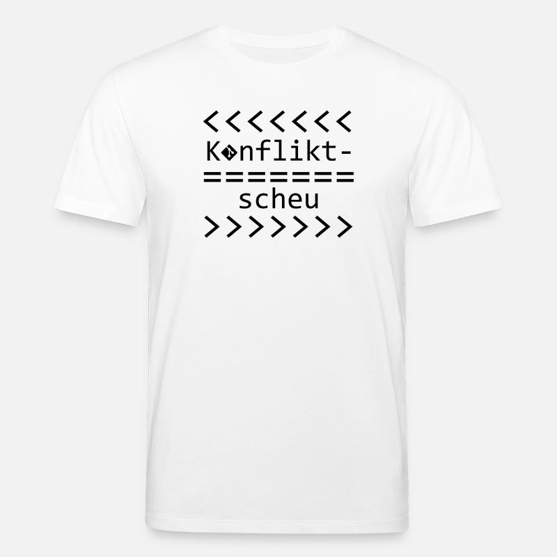 Conflict Aversion Git Nerd Shirt - Stanley/Stella CREATOR Unisex Organic T-Shirt - white