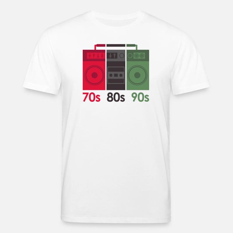 Retro Ghettoblaster-Ära Mashup - Stanley/Stella Unisex Bio-T-Shirt CREATOR  - Weiß