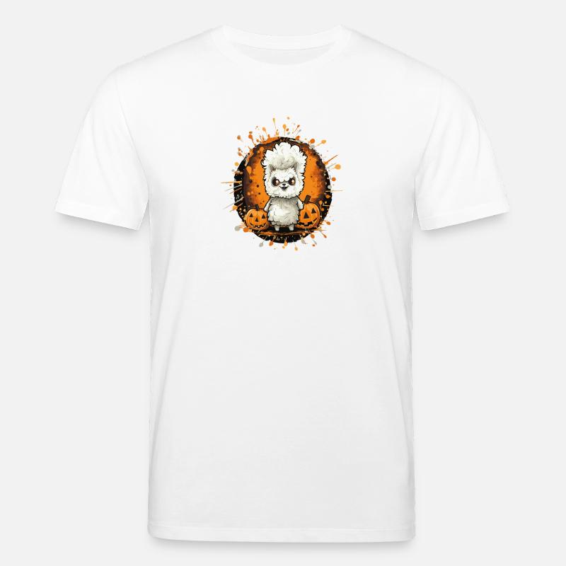 Lama Halloween Comic - Stanley/Stella Unisex Bio-T-Shirt CREATOR  - Weiß