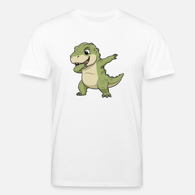 Gefährlicher Dabbing T-Rex - Stanley/Stella Unisex Bio-T-Shirt CREATOR  - Weiß