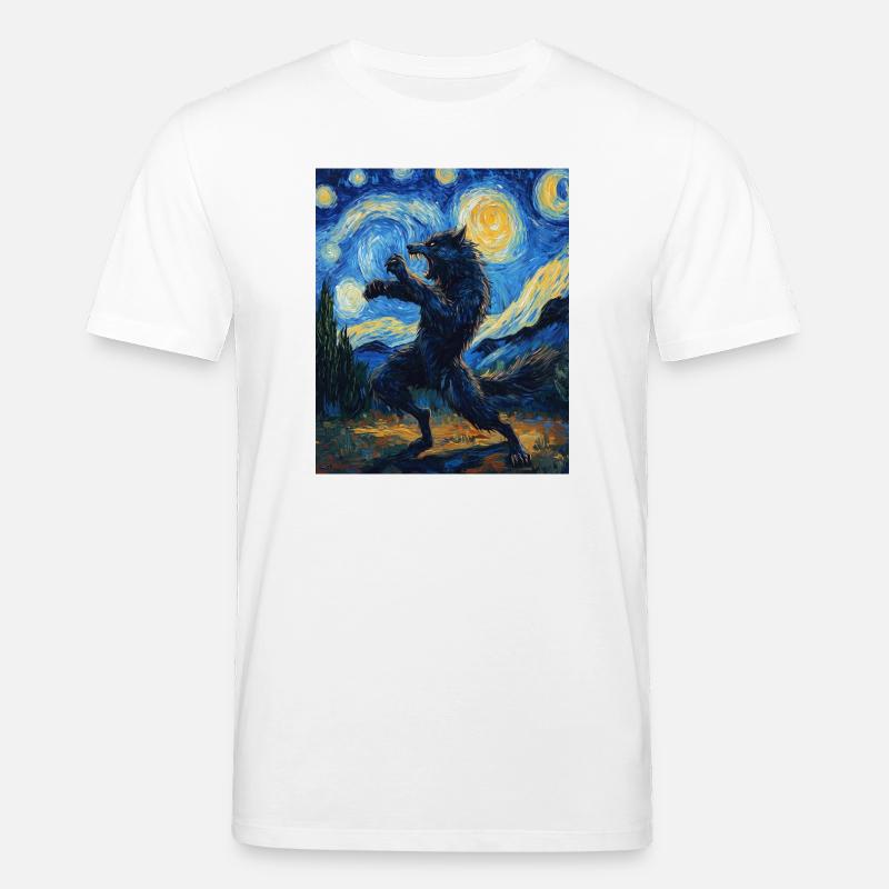 Werwolf Wolf Van Gogh Style - Stanley/Stella Unisex Bio-T-Shirt CREATOR  - Weiß