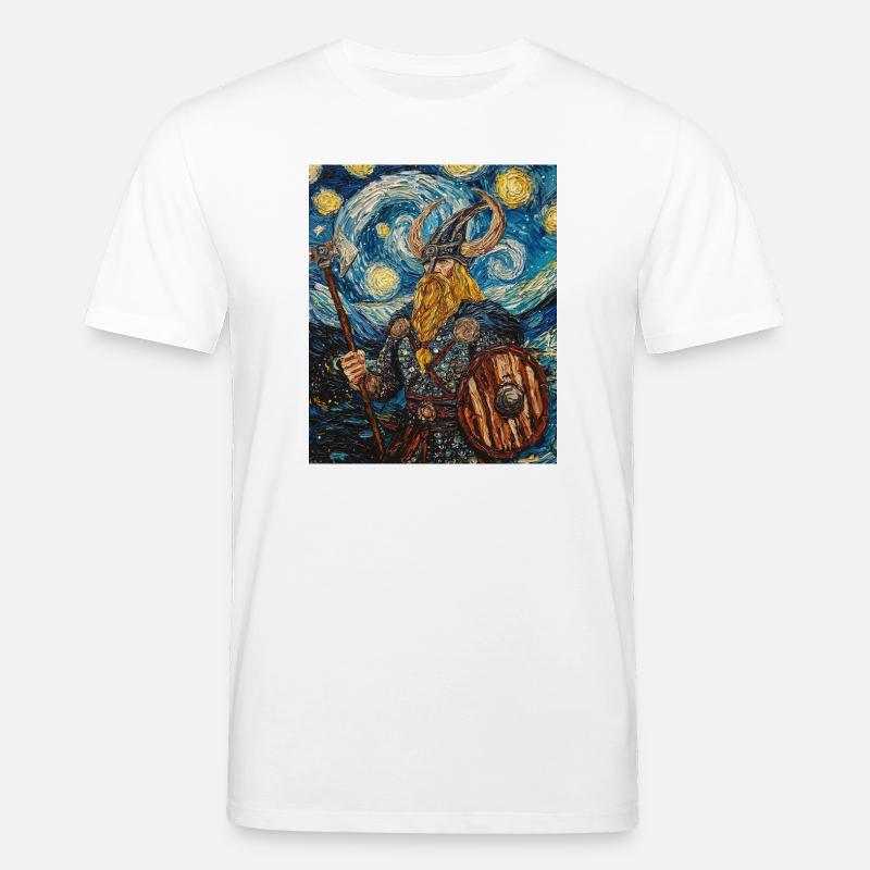 Wikinger Van Gogh Style - Stanley/Stella Unisex Bio-T-Shirt CREATOR  - Weiß