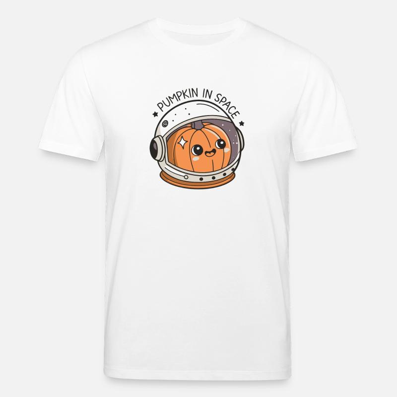 Citrouille Astronaute Dans L'Espace - T-shirt bio CREATOR Stanley/Stella Unisexe - blanc