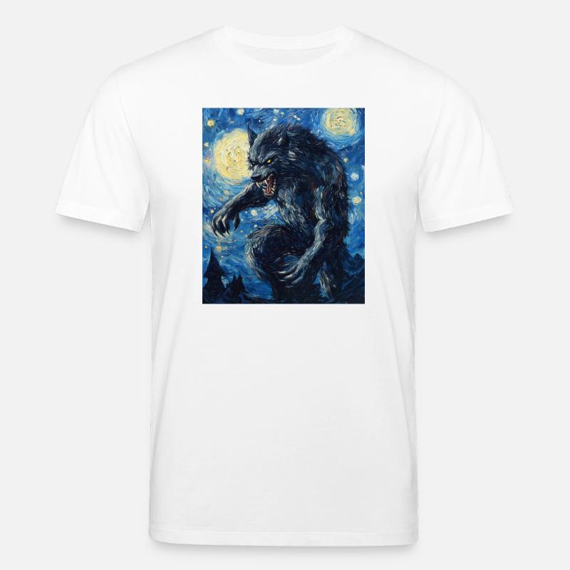 Werwolf Wolf Van Gogh Style - Stanley/Stella Unisex Bio-T-Shirt CREATOR  - Weiß