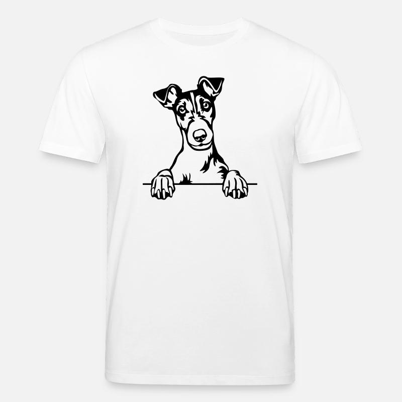 Tête de Fox Terrier - T-shirt bio CREATOR Stanley/Stella Unisexe - blanc