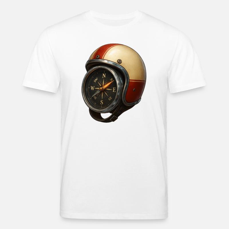 Helm_mit_Kompass - Stanley/Stella Unisex Bio-T-Shirt CREATOR  - Weiß