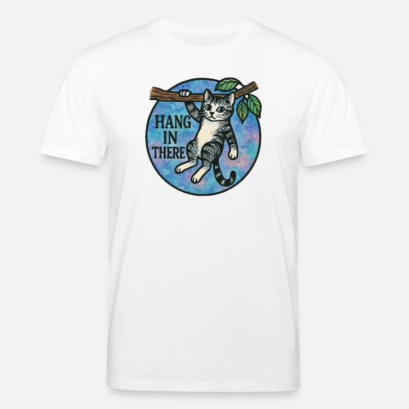 Accrochez-vous là-bas Patch pour chat - T-shirt bio CREATOR Stanley/Stella Unisexe - blanc