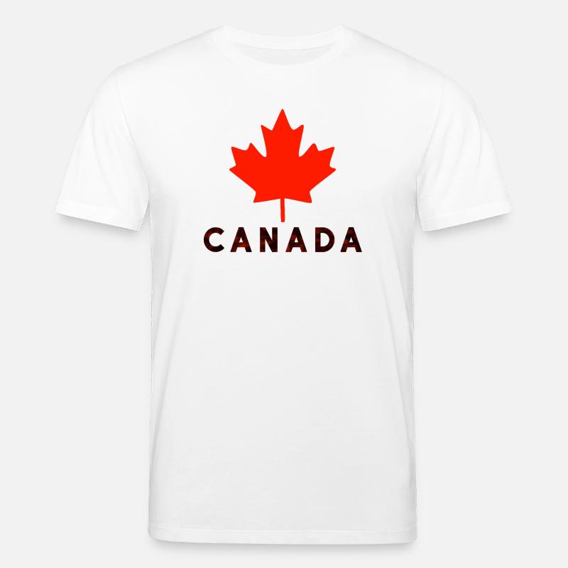 Red Maple Leaf Canada T-Shirt - Stanley/Stella Unisex Bio-T-Shirt CREATOR  - Weiß