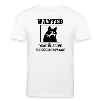 Schrödingers Katze gesucht, Nerdiges Quantenphysik - Stanley/Stella Unisex Bio-T-Shirt CREATOR  - Weiß - Vorne - Alina (178cm) & Michal (187cm)