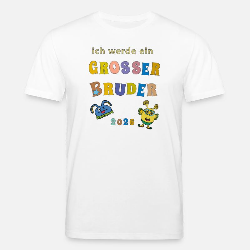 Ich werde großer Bruder 2026 - Stanley/Stella Unisex Bio-T-Shirt CREATOR  - Weiß