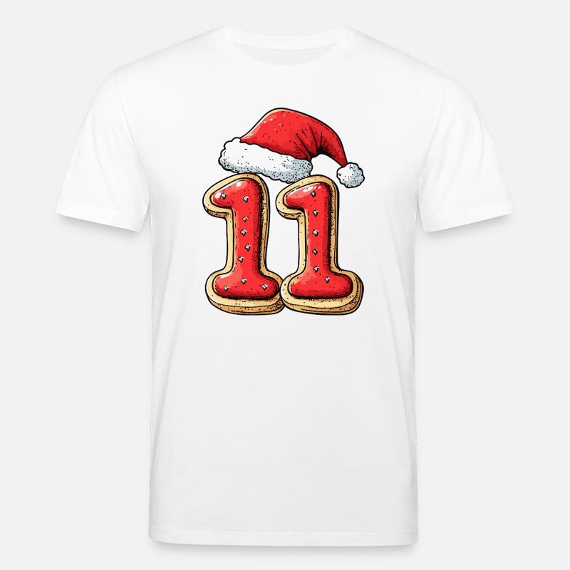 Biscuit de Noël à 11 chiffres - T-shirt bio CREATOR Stanley/Stella Unisexe - blanc