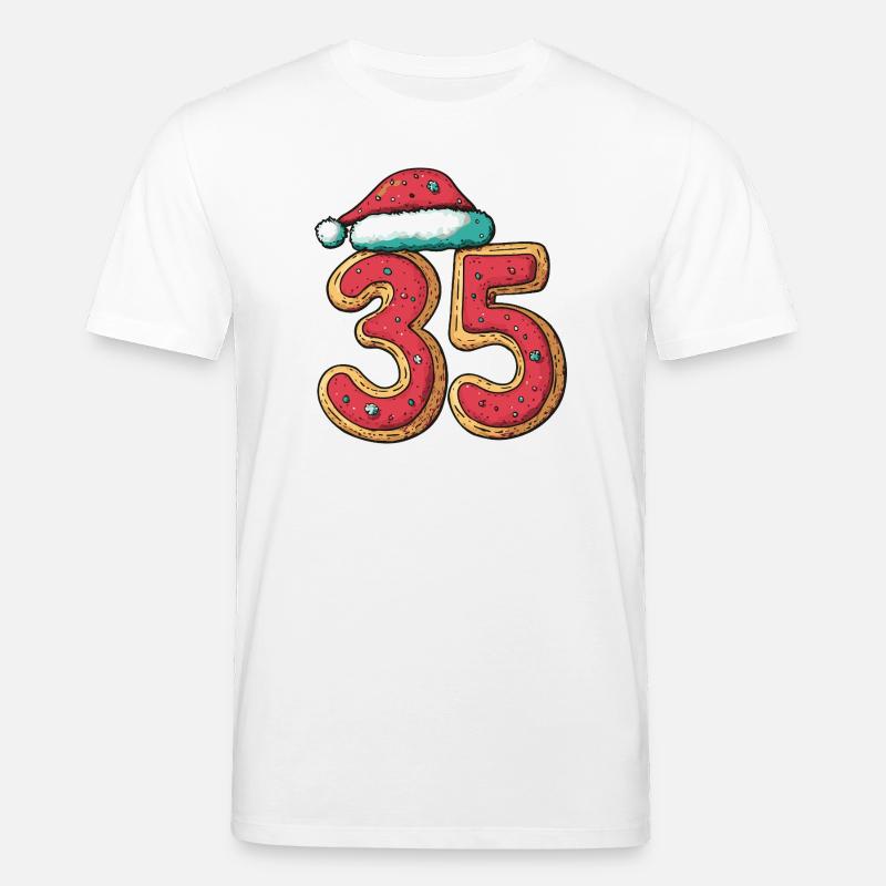 Biscuit de Noël à 35 chiffres - T-shirt bio CREATOR Stanley/Stella Unisexe - blanc