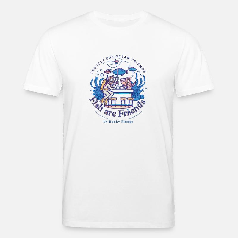 Fische sind Freunde - Stanley/Stella Unisex Bio-T-Shirt CREATOR  - Weiß