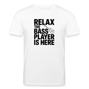 Relax the Bass Player is Here - Stanley/Stella CREATOR Unisex Organic T-Shirt - white - Front - Alina (178cm) & Michal (187cm)