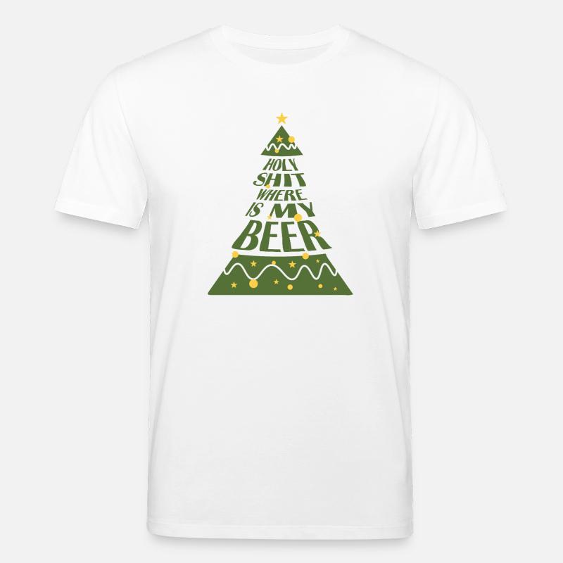 Weihnachtsbaum Spruch Bierquest - Stanley/Stella Unisex Bio-T-Shirt CREATOR  - Weiß