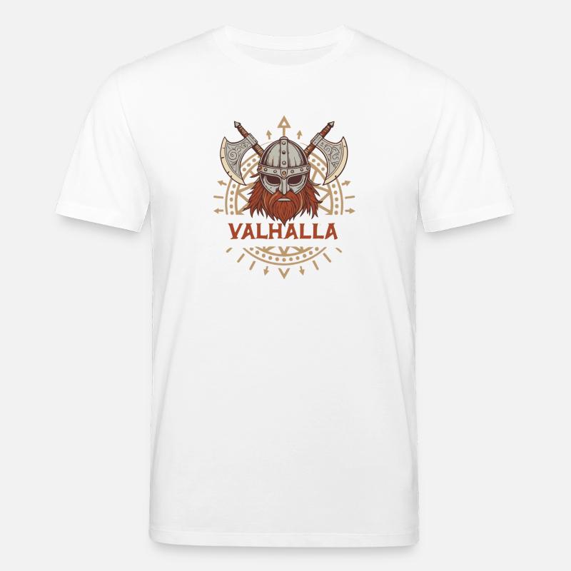 Valhalla Wikingeraxt & Bart - Stanley/Stella Unisex Bio-T-Shirt CREATOR  - Weiß