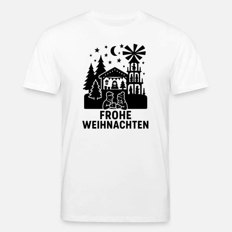 frohe weihnachten weihnachtsmarkt - Stanley/Stella Unisex Bio-T-Shirt CREATOR  - Weiß