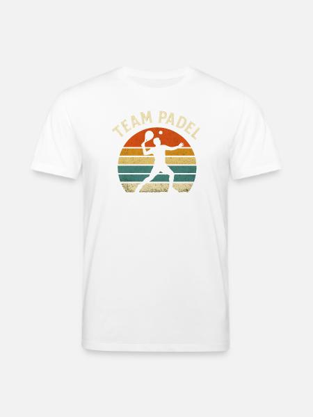 Retro Sunset Padel Team - Stanley/Stella CREATOR Unisex Organic T-Shirt - white