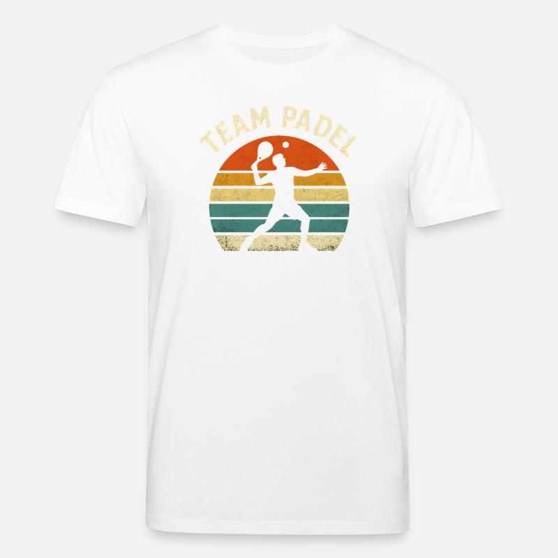Retro Sunset Padel Team - Stanley/Stella Unisex Bio-T-Shirt CREATOR  - Weiß