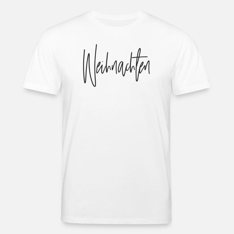 Weihnachten Script Handlettering - Stanley/Stella Unisex Bio-T-Shirt CREATOR  - Weiß