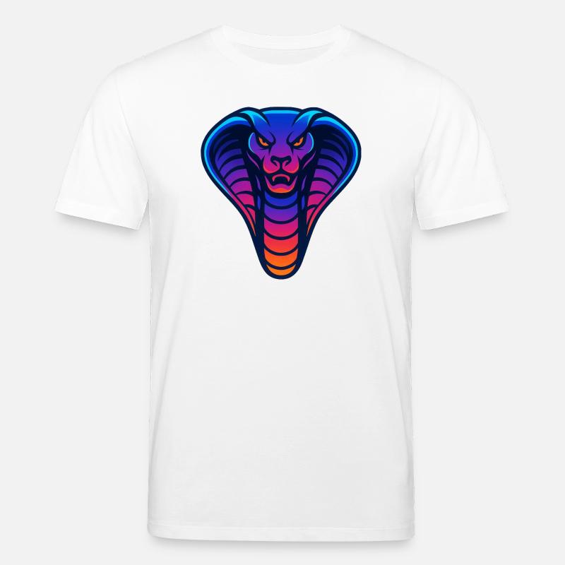 Illustration de dégradé de cobra néon - T-shirt bio CREATOR Stanley/Stella Unisexe - blanc