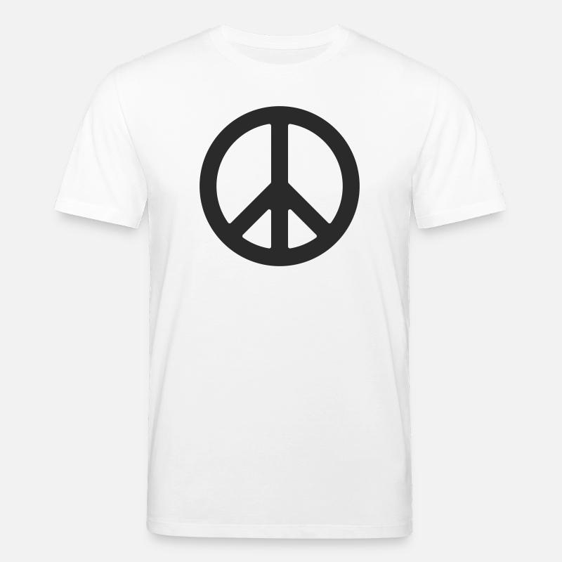 Friedenssymbol im Minimalstil - Stanley/Stella Unisex Bio-T-Shirt CREATOR  - Weiß