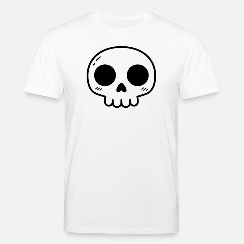 Crâne Kawaii mignon | Mignon et effrayant - T-shirt bio CREATOR Stanley/Stella Unisexe - blanc
