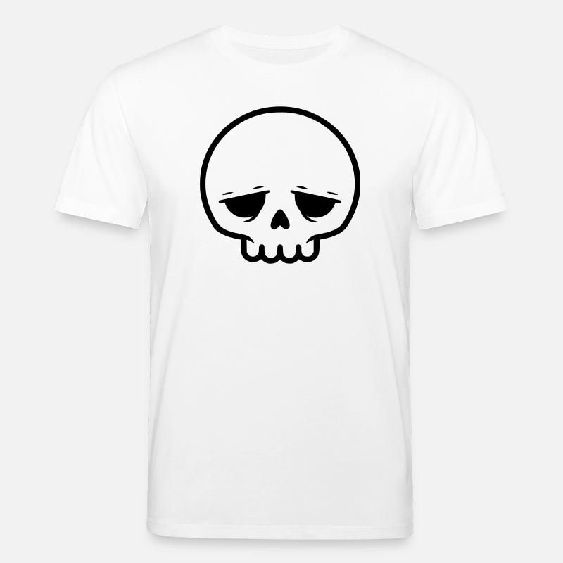 Sad Skull | Emo & Goth Design - Stanley/Stella CREATOR Unisex Organic T-Shirt - white