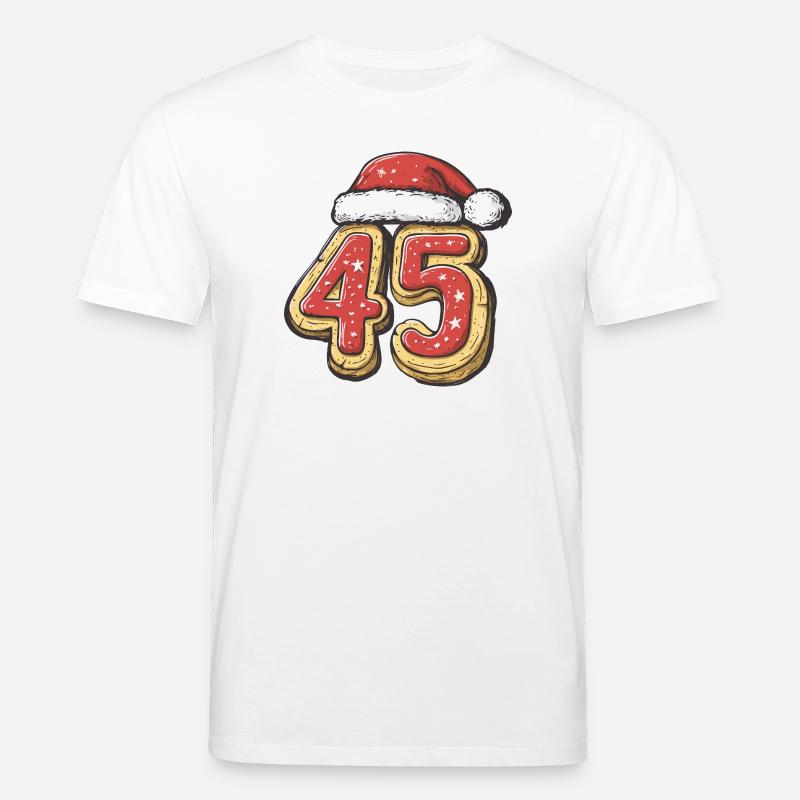 Biscuit de Noël à 45 chiffres - T-shirt bio CREATOR Stanley/Stella Unisexe - blanc