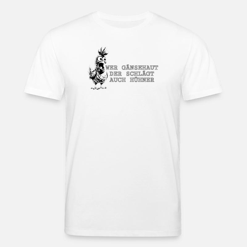 Gänsehaut - mit Comic-Huhn - Stanley/Stella Unisex Bio-T-Shirt CREATOR  - Weiß