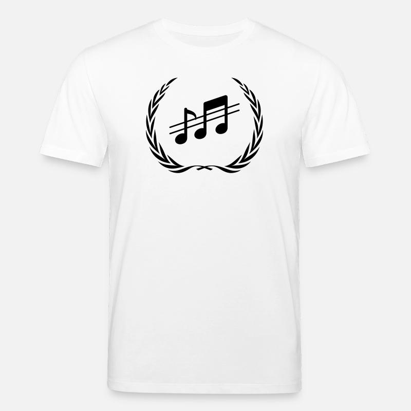 Couronne de notes de musique - T-shirt bio CREATOR Stanley/Stella Unisexe - blanc