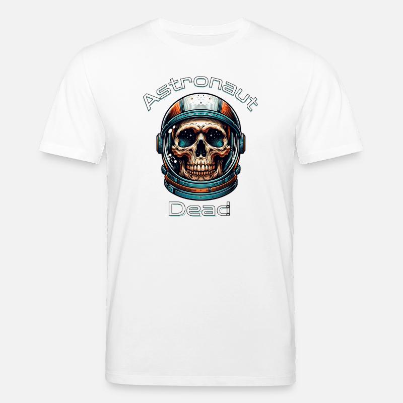 Crâne d’astronaute dans l’espace - T-shirt bio CREATOR Stanley/Stella Unisexe - blanc