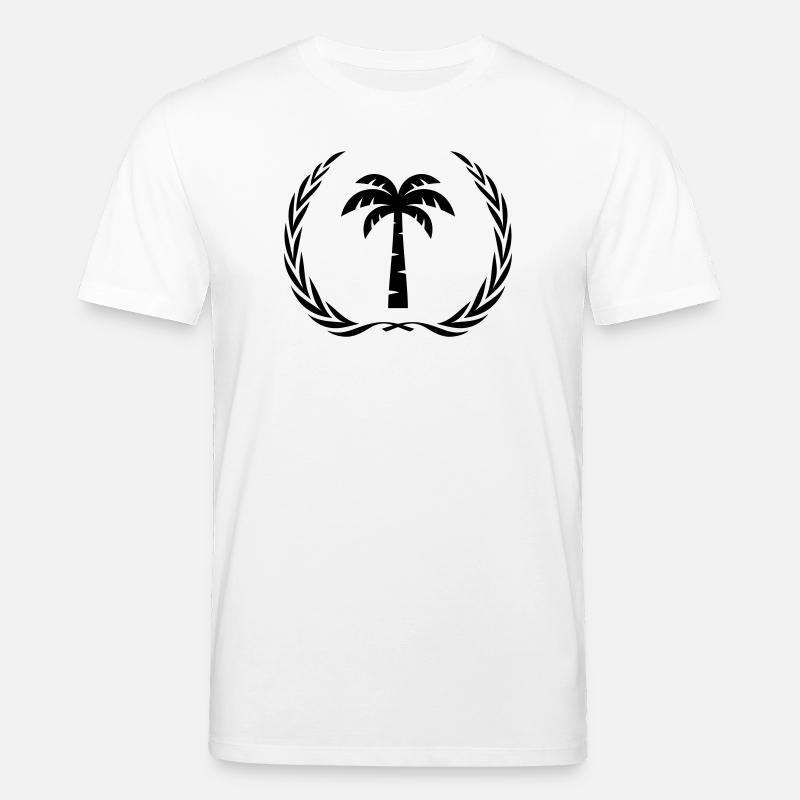 Couronne de symbole de palmier - T-shirt bio CREATOR Stanley/Stella Unisexe - blanc