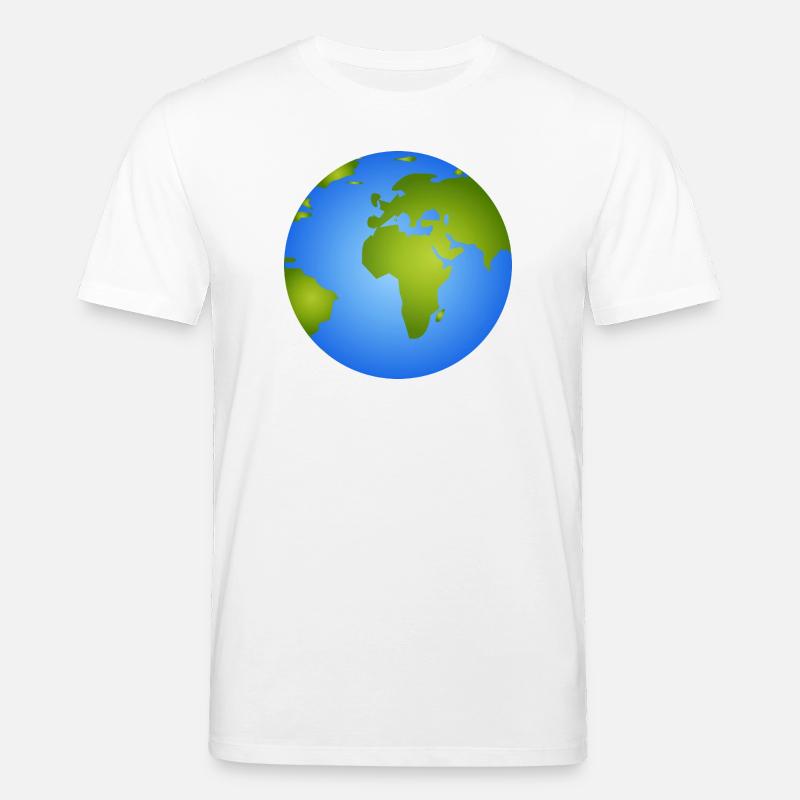 Terre bleue - Illustration de globe élégante - T-shirt bio CREATOR Stanley/Stella Unisexe - blanc