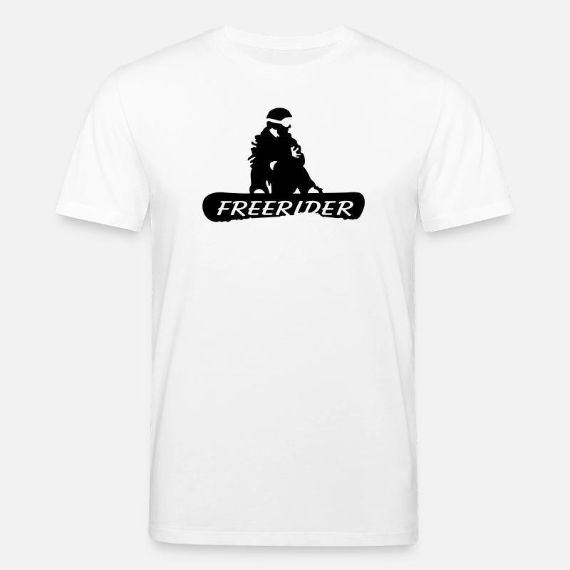 Freerider Snowboard - T-shirt bio CREATOR Stanley/Stella Unisexe - blanc