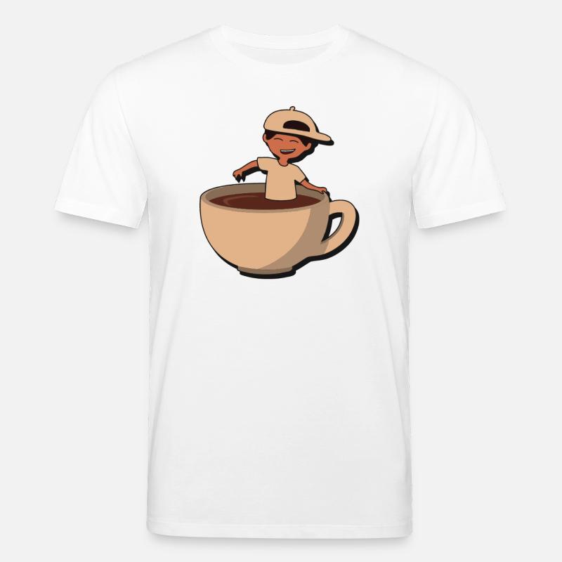 Éclaboussure de café Cup Buddy - T-shirt bio CREATOR Stanley/Stella Unisexe - blanc