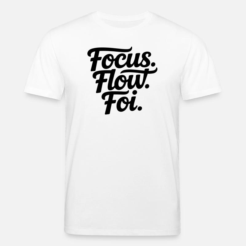 Focus Flow Fly Script - T-shirt bio CREATOR Stanley/Stella Unisexe - blanc