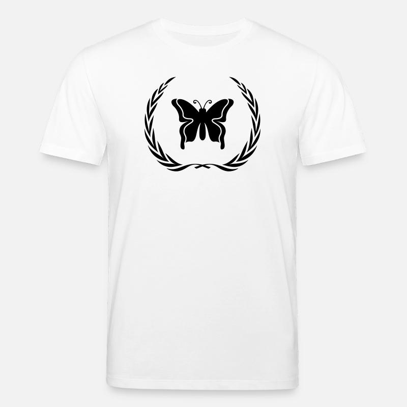 Couronne de symbole de papillon - T-shirt bio CREATOR Stanley/Stella Unisexe - blanc