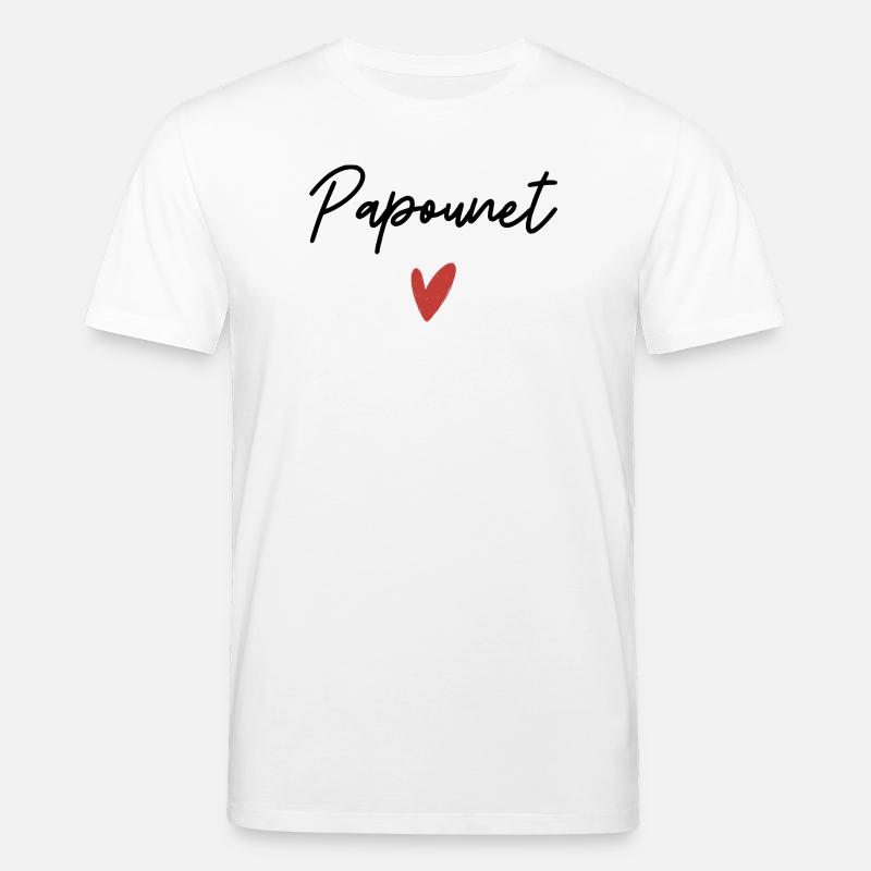 Papa Herz Geschenkidee - Stanley/Stella Unisex Bio-T-Shirt CREATOR  - Weiß