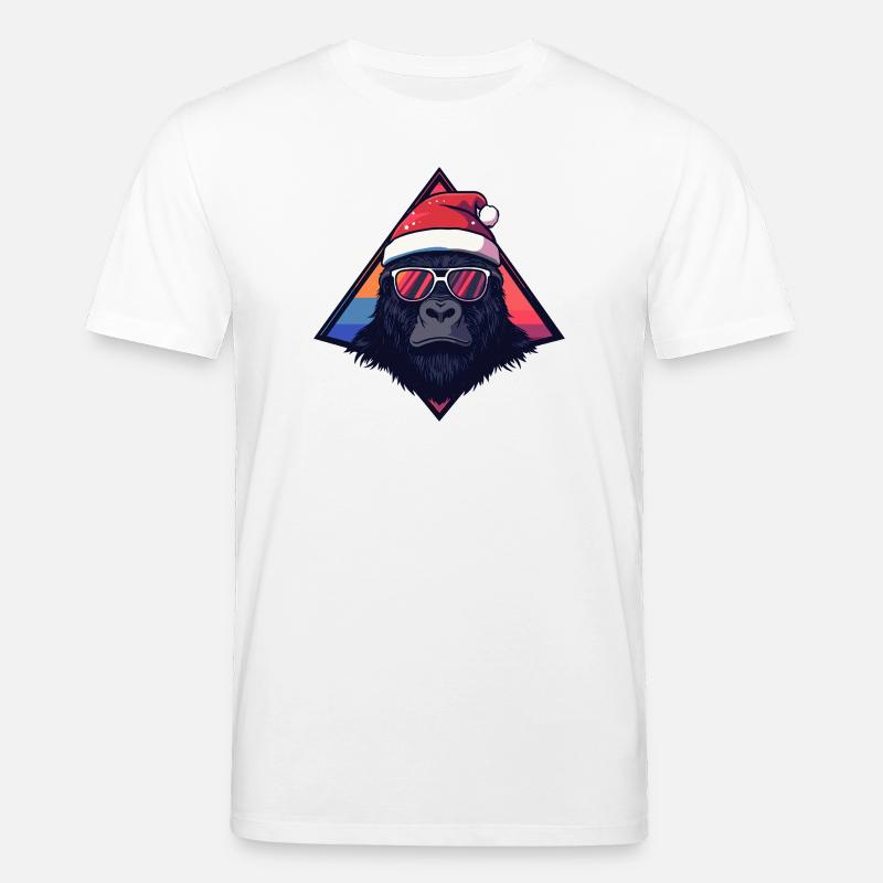 Gorilla Santa Neon Triangle - Stanley/Stella Unisex Bio-T-Shirt CREATOR  - Weiß