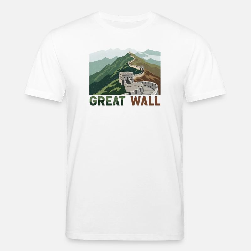 Große Mauer Chinesische Mauer - Stanley/Stella Unisex Bio-T-Shirt CREATOR  - Weiß