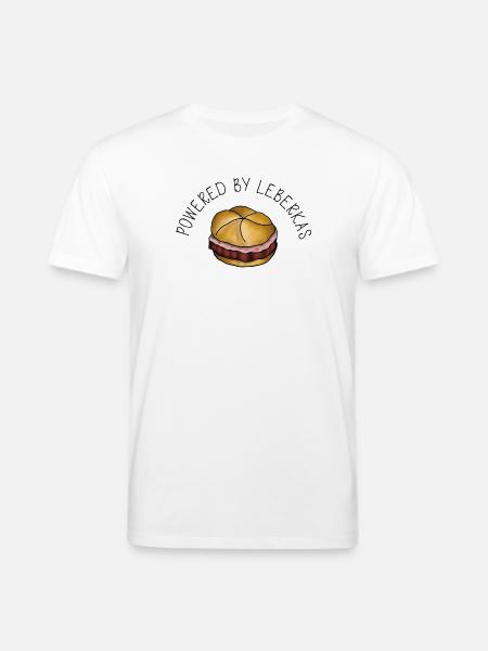Powered by Leberkas – Leberkäse Spruch - Stanley/Stella CREATOR Unisex Organic T-Shirt - white