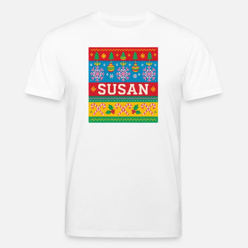 Art de Noël personnalisé de Susan - T-shirt bio CREATOR Stanley/Stella Unisexe - blanc