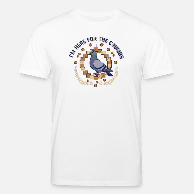 Chasseur de biscuits Pigeon Pixel - T-shirt bio CREATOR Stanley/Stella Unisexe - blanc