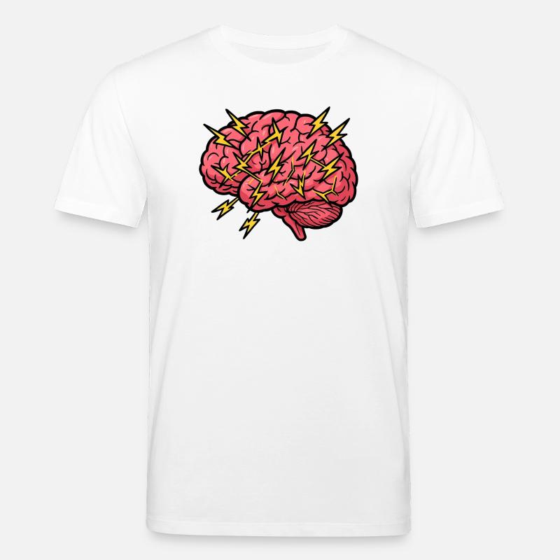 Blitzbrain Pop Art - T-shirt bio CREATOR Stanley/Stella Unisexe - blanc