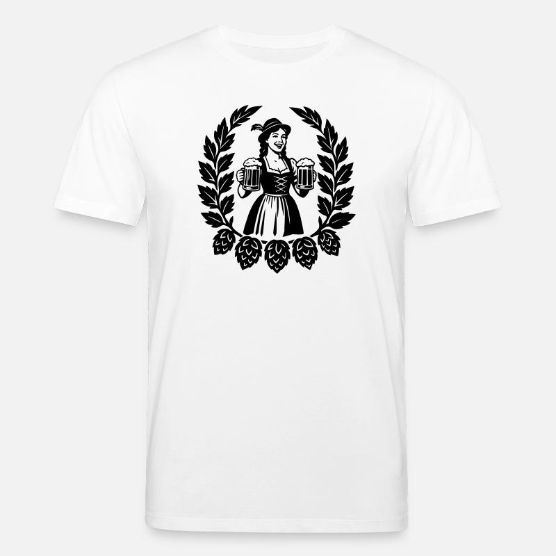 Bier Mädchen - Stanley/Stella Unisex Bio-T-Shirt CREATOR  - Weiß